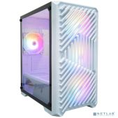 Корпус mATX без БП 1STPlayer Trilobite T5 White TG T5-WH-4F1-W 4x120мм LED fans