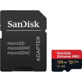 Карта памяти microSDXC 128Gb SanDisk SDSQXCD-128G-GN6MA Class 10 UHS-I A2 C10 V30 U3 Extreme Pro SD адаптер 200MB/s