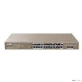 Коммутатор Tenda TEG1126P-24-410 неуправляемый, гигабитный, W PoE, 24 порта, 2 SFP порта, 410Вт