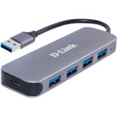 Разветвитель D-Link USB 3.0 D-Link DUB-1340/D1A 4порт. серый