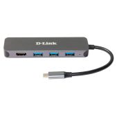 Разветвитель D-Link USB-C D-Link DUB-2333 5порт. серебристый DUB-2333/A1A