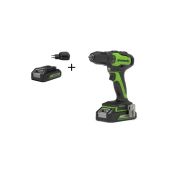 Дрель-шуруповерт аккумуляторная Greenworks GD24DD60K2 3704107UA ударная, в комплекте с АКБ 24В 2Ач и ЗУ, бесщеточный, 60Нм, БЗП 13мм, 600/1800об/мин