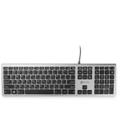 Клавиатура Oklick 890S 1784239 серый/черный USB slim мультимедийная
