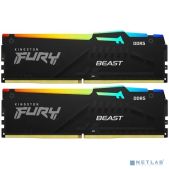 Модули памяти DDR5 16Gb (2x8Gb) 6000MT/s Kingston KF560C40BBAK2-16 CL40 DIMM Kit of 2 Fury Beast RGB