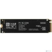 Накопитель SSD 500Gb Crucial P3 CT500P3SSD8 M.2 22x80mm, NVMe, PCIe 3.0 x4, QLC, R/W 3500/1900MB/s, IOPs TbW 110, DWPD 0.1