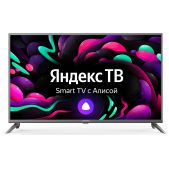 Телевизор 43 Starwind SW-LED43UG400 Яндекс.ТВ стальной 4K Ultra HD 60Hz DVB-T DVB-T2 DVB-C DVB-S DVB-S2 USB Wi-Fi Smart TV