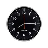 Часы настенные Centek СТ-7100 Black черный + хром
