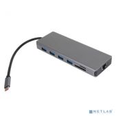 Адаптер VCOM 4706 TypeC > 2HDMI+DP 4Kx60Hz+3USB 3.0+TC+USB 2.0+RJ45+SD+TF+PD+audio+TCадаптер