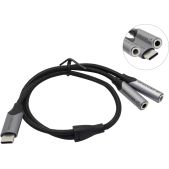 Переходник-разветвитель Vention BGPHY гибкий USB-C M/Jack 3.5 mm F x 2 Аудио+Микрофон - 0.3м