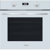 Духовой электрический шкаф Evelux EO 635 PW 60 см, 9 режимов, 71л, утапливаемые переключатели, дисплей Snow White, панель управления - белое стекло, универсальный противень, решетка-гриль,