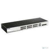 Коммутатор D-Link DGS-1210-28/F3A Smart L2 Switch 24х1000Base-T, 4хCombo 1000Base-T/SFP, Compact CLI