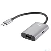 Адаптер VCOM CU452A USB 3.1 Type-Cm --> HDMI A(f), 4K@60Hz, PD charging, Alum Shell