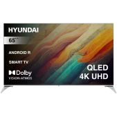 Телевизор 65 Hyundai H-LED65QBU7500 Android TV Frameless черный 4K Ultra HD 60Hz DVB-T DVB-T2 DVB-C DVB-S DVB-S2 USB WiFi Smart TV