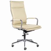 Кресло Brabix Premium Kayman EX-532 532544, экокожа, хром, бежевое
