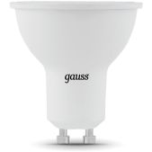 Лампа светодиодная Gauss Black 5Вт цок.:GU10 рефлектор 220B 3000K св.свеч.бел.теп. MR16 упак.:10шт 101506105
