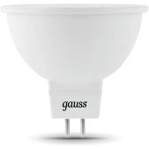 Лампа светодиодная Gauss Black 5Вт цок.:GU5.3 рефлектор 220B 4100K св.свеч.бел.ней. MR16 упак.:10шт 101505205
