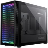 Корпус mITX без БП GameMax Abyss black w/2xUSB3.0, infinity rainbow lights FP, w/2x120mm Rainbow top fans (FN12ARGB-M)