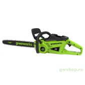 Цепная пила Greenworks GD40CS20X 2008807 2000Вт аккумуляторная без АКБ и ЗУ, бесщеточная, 40В, шина 40см,