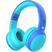 Bluetooth наушники Pero BH03 синие полноразмерные, детские с ушками
