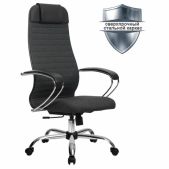 Кресло Метта К-27 хром, ткань, сиденье и спинка мягкие, серое