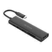 Разветвитель USB-C A4-Tech DST-60C 2порт. серый