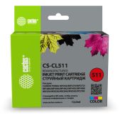 Картридж струйный Cactus CS-CL511 CL-511 многоцветный 12мл совместим с Canon MP240MP250MP260MP270MP480MP490