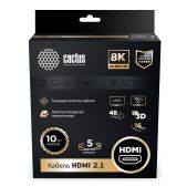 Кабель аудио-видео Cactus CS-HDMI.2.1-5 HDMI m /HDMI m 5м. позолоч.конт. серебристый