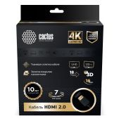 Кабель аудио-видео Cactus CS-HDMI.2-7 HDMI m /HDMI m 7м. позолоч.конт. черный