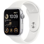 Умные часы Apple MNK23ZP/A Watch SE 2022 A2723 44мм OLED корп.серебристый рем.белый разм.брасл.:O/S