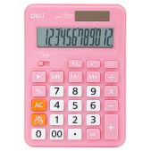 Калькулятор настольный 12-разрядов Deli EM210FPink розовый