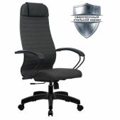 Кресло офисное Метта К-27 серое пластик, ткань, сиденье и спинка мягкие