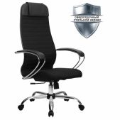 Кресло офисное Метта К-27 черное хром, ткань, сиденье и спинка мягкие