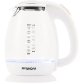 Чайник Hyundai HYK-G3805 1.7л 2.2кВт белый/прозрачный корпус: стекло