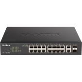 Коммутатор D-link DGS-1100-18PV2/A3A EasySmart L2 Switch 16х1000Base-T PoE, 2xCombo 1000Base-T/SFP, PoE Budget 130W