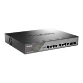 Коммутатор D-link DSS-200G-10MPP/A1A Smart L2 Surveillance Switch 8х1000Base-T PoE 802.3bt 90W, 2x1000Base-X SFP, PoE Budget 242W, Long-range PoE up to 250m