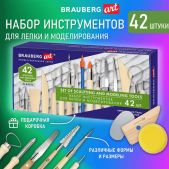 Набор инструментов для лепки Brauberg Art Classic 271175 42шт в подарочной коробке