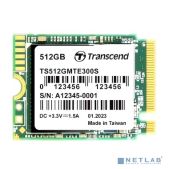 Накопитель SSD 512Gb Transcend TS512GMTE300S SSD MTE300S, M.2 22x30mm, NVMe, PCIe 3.0 x4, 3D TLC, R/W 2000/1100MB/s, IOPs 90 000/190 000, TbW 200, DWPD 0.2