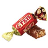 Конфеты шоколадные Славянка Золотой Степ 20463 с мягкой карамелью и арахисом, 1.0кг пакет