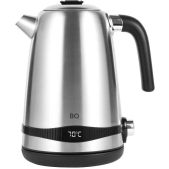 Чайник BQ KT1724SW сталь-черный 2.2кВт, 1.7л дисплей 86189269