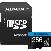 Карта памяти MicroSDXC 256Gb ADATA AUSDX256GUICL10A1-RA1 Premier Pro + adapter