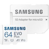 Карта памяти MicroSDXC 64Gb Samsung MB-MC64KA EVO Plus + adapter Class10