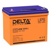 Аккумулятор Delta DTM 1275 L напряжение 12В, емкость 75Ач 258x166x215mm