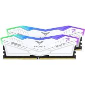 Комплект модулей памяти DDR5 64Gb 2x32Gb 6000MHz Team Group T-Force Delta RGb CL38 38-38-38-78 1.3V / FF4D564G6000HC38ADC01 / White