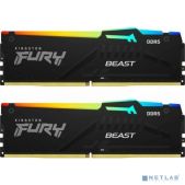 Модуль памяти DDR5 64Gb (2x32Gb) 6000MT/s Kingston Fury Beast RGb XMP KF560C40BBAK2-64 CL40 DIMM Kit of 2