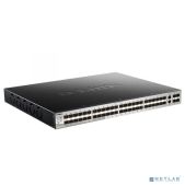 Коммутатор D-link DGS-3130-54S/B1A Managed L3 Stackable Switch 48x1000Base-X SFP, 2x10Gbase-T, 4x10Gbase-X SFP+, CLI, 1000Base-T Management, RJ45 Console, USB, RPS, Dying Gasp