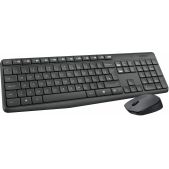 Комплект беспроводной (клавиатура + мышь) Logitech 920-007931 MK235 серый USB Multimedia