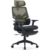 Кресло Cactus CS-CHR-MC01-LGNBK салатовый сиденье черный сетка/ткань с подголов. крестов.