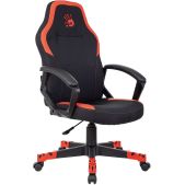Кресло для геймеров A4-Tech Bloody GC-190 черно-красный текстиль, эко.кожа, крестов. пластик