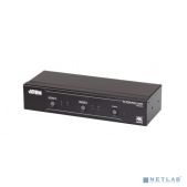 Переключатель Aten VM0202H электрон., HDMI, 2> 2 мониторов, без шнуров, передача сигнала до 20 м.;480p/720p/1080i/1080p-1920x1080/VGA/SVGA/SXGA/UXGA-1600x1200/WUXGA-1920x1200