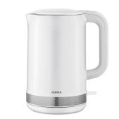 Чайник Centek CT-1010 белый 2.2кВт, 1.5л металл, двойные стенки
